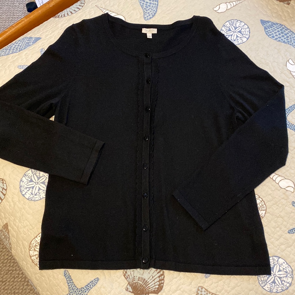 Talbots Scalloped Button Cardigan